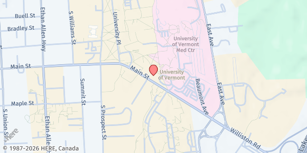 Map showing Rally Cat's Cupboard - Dudley H. Davis Center at Dudley H. Davis Center, Burlington, VT