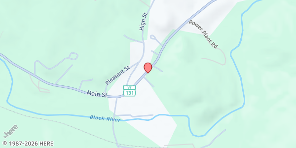 Map showing Cavendish Baptist Church at 2258 Main St, Cavendish, VT
