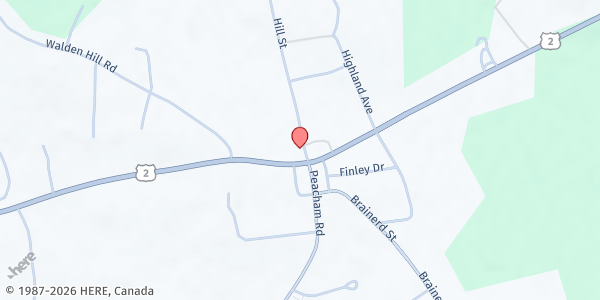 Map showing Danville Ecumenical Community Center at 29 Hill Street, Danville, VT