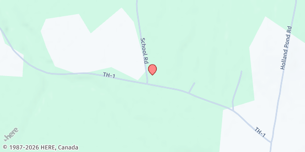 Map showing Holland Food Shelf at 26 School Rd, Derby Line, VT