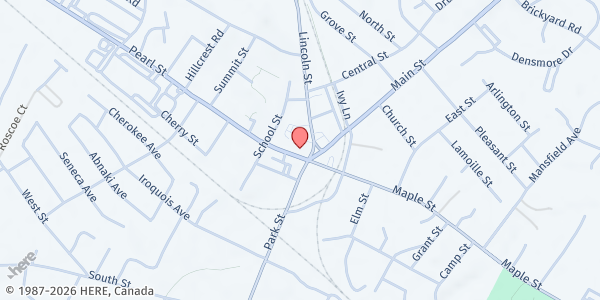 Map showing Essex CHIPS at 2 Lincoln St., Essex Junction, VT