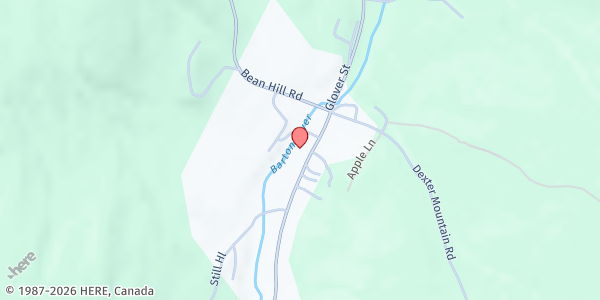 Map showing Barton Area Senior Services Inc. at 3018 Glover St. Route 16, Greensboro, VT