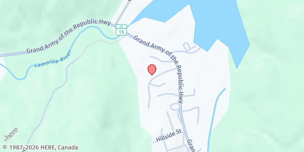 Map showing Center for an Agricultural Economy & Vermont Food Venture Center at Vermont 15, Hardwick, VT