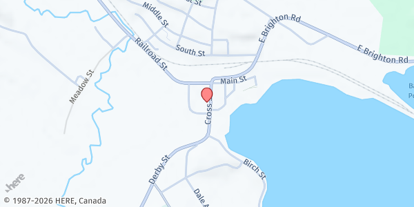 Map showing Northeast Kingdom Community Action - Island Pond at 62 Cross St., Island Pond, VT