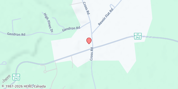 Map showing Jay Food Shelf - Municipal Building at 1036 Route 242, Jay, VT