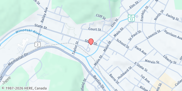 Map showing Christ Episcopal Church at 64 State St, Montpelier, VT