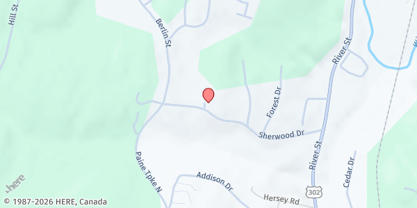 Map showing Family Center of Washington County at 383 Sherwood Dr, Montpelier, VT
