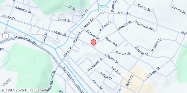 Map showing Rural Vermont - Montpelier Office at 46 E State St, Montpelier, VT