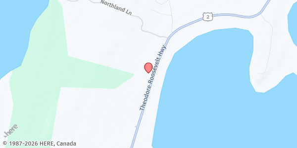 Map showing Champlain ISL United Methodist at 3671 US-2, North Hero, VT