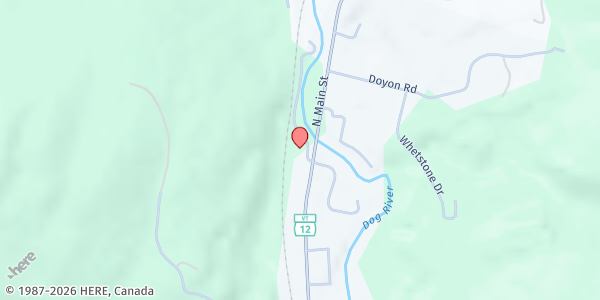 Map showing CERV at 31 Dog River Dr, Northfield, VT