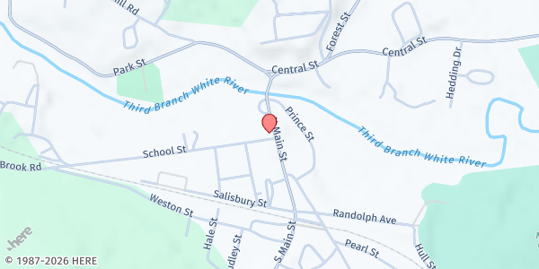 Map showing Bethany United Church Christ at 32 N Main St, Randolph, VT