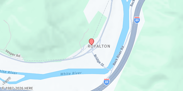Map showing So.Royalton Senior Center/Strafford at 4266 Vermont Route 14, Royalton, VT