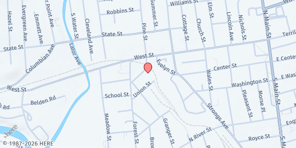 Map showing BROC Community Action - Rutland at 45 Union St, Rutland, VT