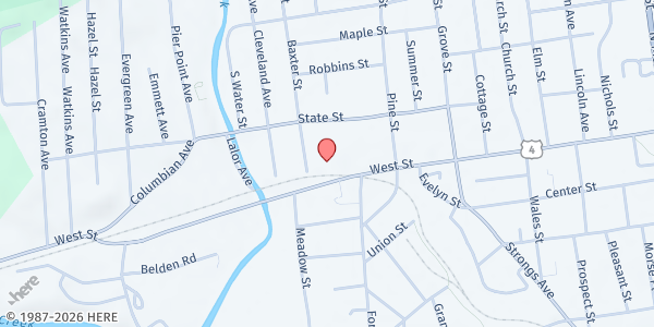 Map showing Vermont Farmers Food Center at 251 West St, Rutland, VT