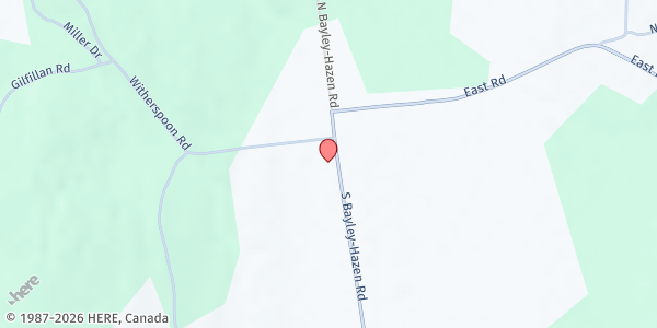 Map showing Ryegate Corner Presbyterian Church at 48 S Bayley Hazen Rd, Ryegate, VT