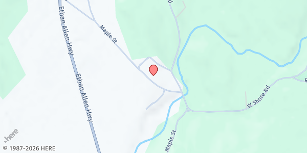 Map showing Salisbury Congregational Church at 853 Maple St, Salisbury, VT