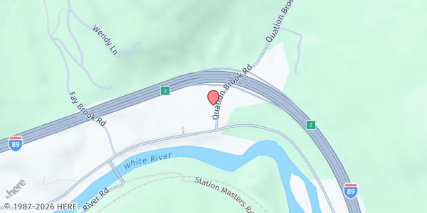 Map showing Sharon Food Shelf at 55 Route 132, Sharon, VT