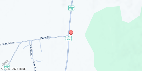 Map showing Saint Genevieve Church at 3167 VT-22A, Shoreham, VT