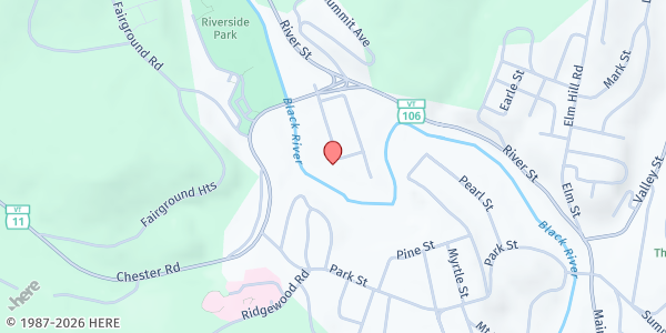 Map showing Springfield Family Center Inc. at 130 Springfield Plaza Road, Suite 9, Springfield, VT