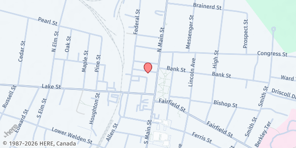 Map showing Samaritan House at 20 Kingman St., St. Albans, VT