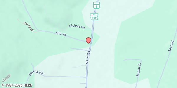 Map showing Stamford Community Church at 1059 Main Rd, Stamford, VT