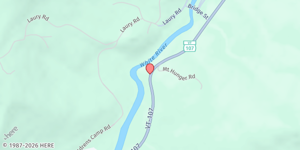 Map showing Community Baptist Church at VT-107, Stockbridge, VT
