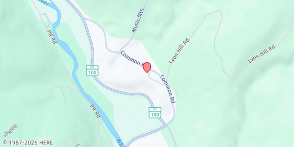 Map showing Stockbridge Meeting House at 97 Maplewood Dr, Stockbridge, VT