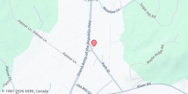 Map showing United Church of Underhill at 3 Park St, Underhill, VT