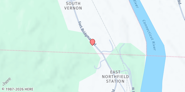 Map showing Vernon Advent Christian Church-Bread of Life Food at 4554 Fort Bridgman Rd., Vernon, VT