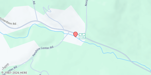 Map showing Vershire Food Shelf at 27 Vershire Center Road, Vershire, VT