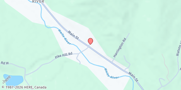 Map showing New Hope United Methodist Church at 2 Gendron Rd, West Topsham, VT