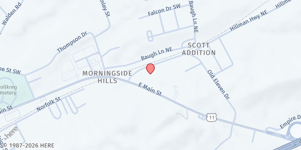 Map showing Ecumenical Faith in Action at 798 Hillman Hwy., Abingdon, VA