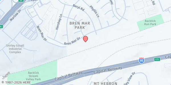 Map showing Action Chapel Virginia - Alexandria at 6315 Bren Mar Dr., Alexandria, VA