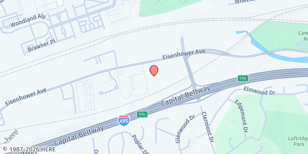 Map showing St. John's Community Service Center at 4700 Eisenhower Ave, Alexandria, VA