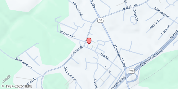 Map showing Rebuilding Together Amherst at , Amherst, VA