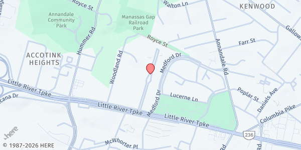 Map showing Food for Others, Inc. (Annandale - Fairmont Gardens) at 4137 Wadsworth Ct., Annandale, VA