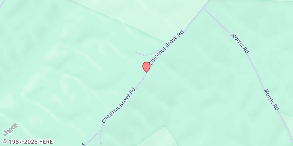 Map showing Missionary Food Bank at Chestnut Grove Baptist Church at 611 Chestnut Grove Rd., Appomattox, VA