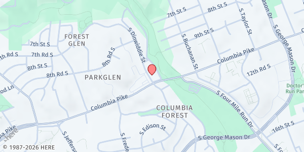 Map showing Community Marketplace - Arlington at 909 S Dinwiddie St, Arlington, VA