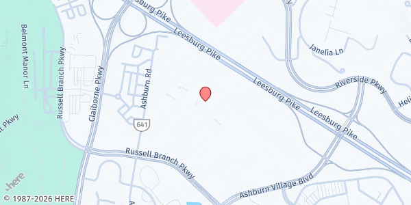 Map showing Messiah's Market at Community Church at 19790 Ashburn Rd., Ashburn, VA