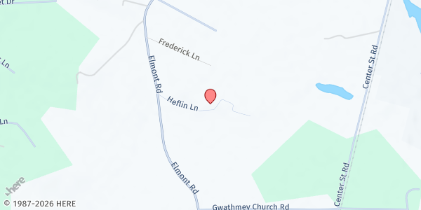 Map showing Calvary Pentecostal Campground at 11352 Heflin Lane, Ashland, VA