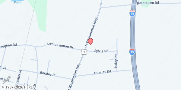 Map showing Hanover Safe Place at 629 N. Washington Hwy., Ashland, VA