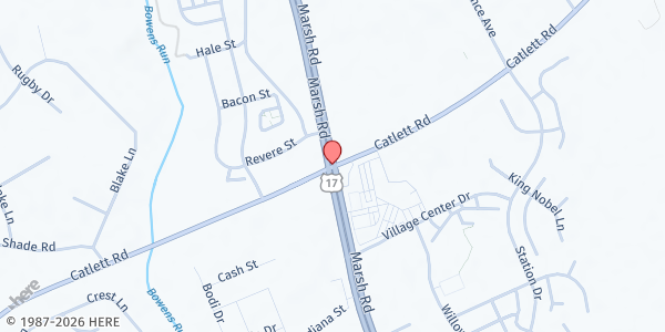 Map showing Clara's House Food Pantry at 10499 Jericho Rd., Bealeton, VA