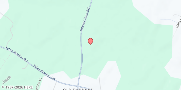 Map showing Beaverdam Baptist Church at 19110 Beaver Dam Road, Beaverdam, VA