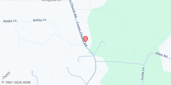 Map showing Crums Church at 2832 Crums Church Rd, Berryville, VA