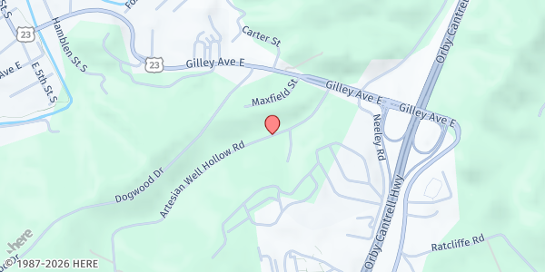 Map showing Disciples For Jesus at 2020 Artesian Well Hollow Rd, Big Stone Gap, VA