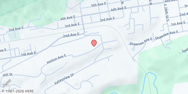 Map showing Sacred Heart Catholic Church at 1821 Holton Ave E, Big Stone Gap, VA