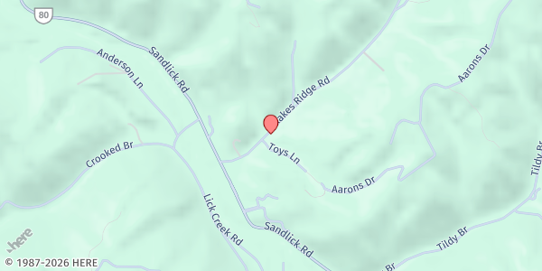 Map showing Appalachian Cupboard of Kindness at 256 Rakes Ridge Rd, Birchleaf, VA