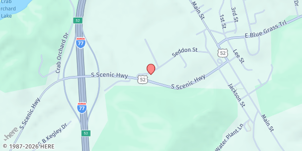 Map showing Bland Ministry Center & Dental at 8487 S. Scenic Hwy., Bland, VA