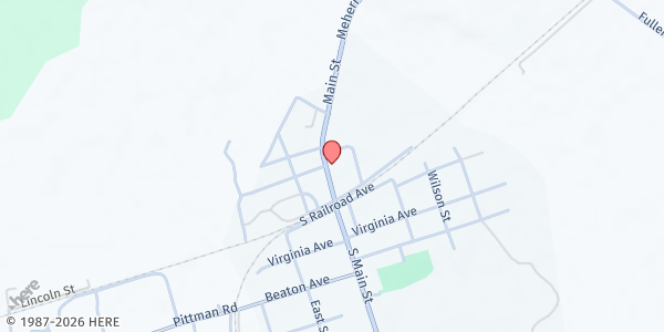 Map showing Boykins Baptist Church at 32057 Main St, Boykins, VA