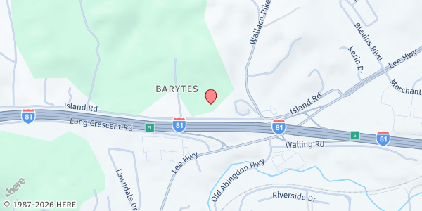 Map showing Victory Children's Center at Island Rd 11123, Bristol, VA